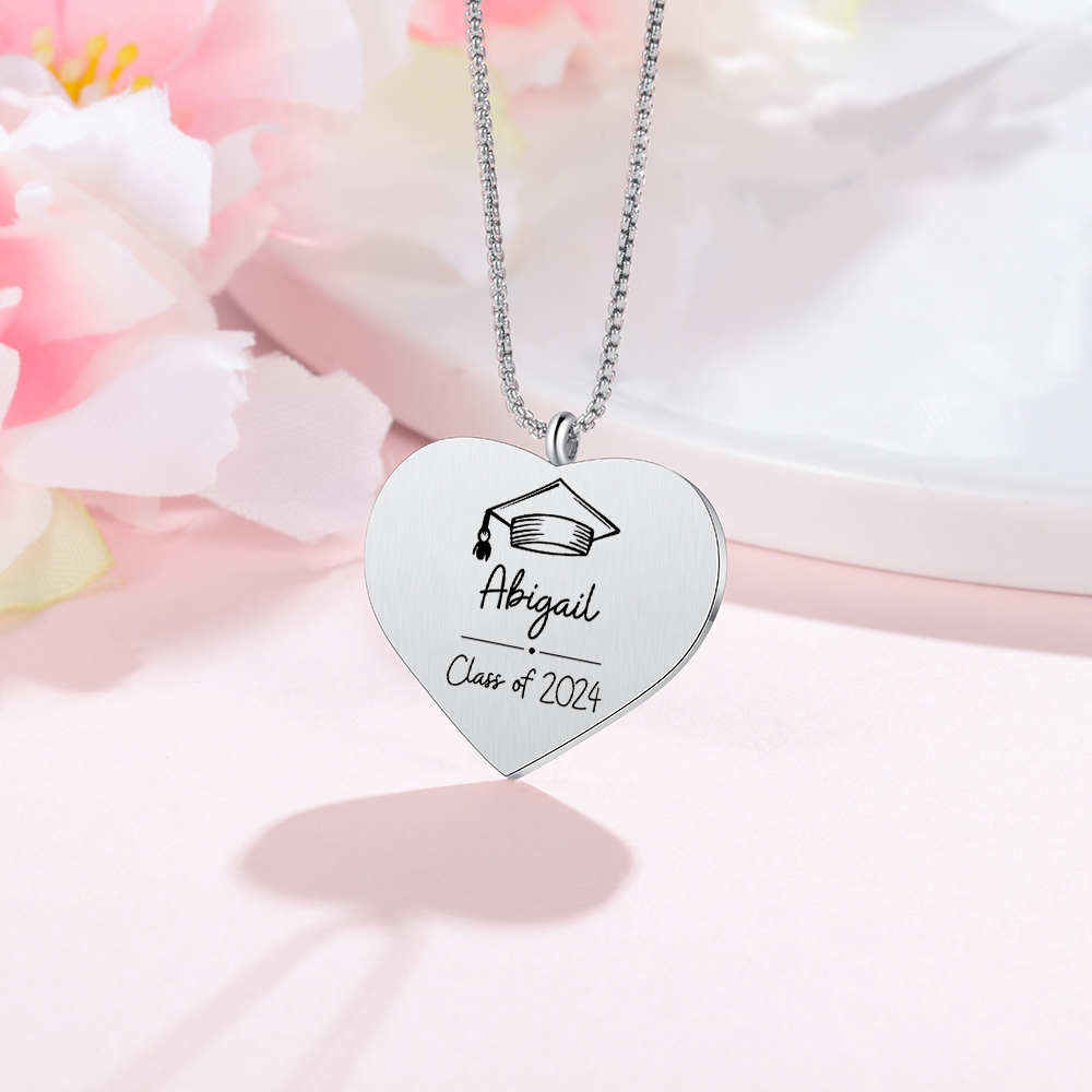 2024 Graduation Gift-Personalised Love Necklace Customized Photo,Year and Name Necklace Gift for Her/Him