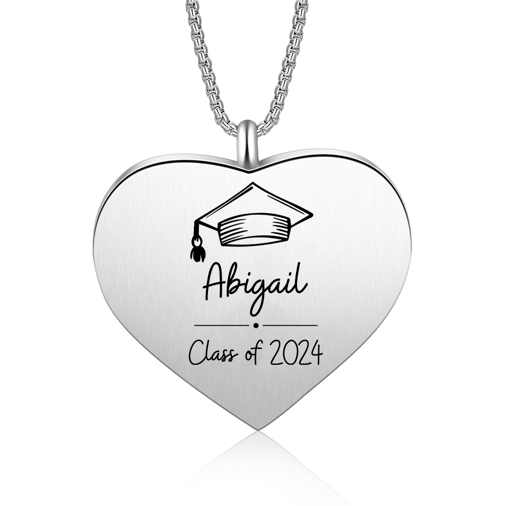 2024 Graduation Gift-Personalised Love Necklace Customized Photo,Year and Name Necklace Gift for Her/Him