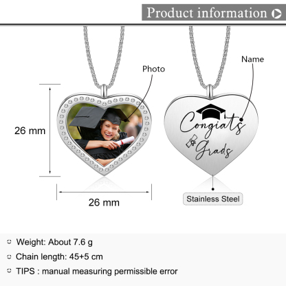2024 Graduation Gift-Personalised Love Necklace Customized Photo and Name Necklace Gift for Her/Him