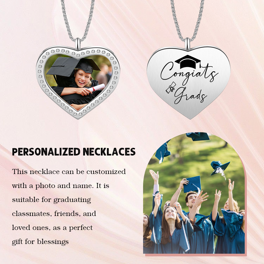2024 Graduation Gift-Personalised Love Necklace Customized Photo and Name Necklace Gift for Her/Him