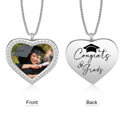 2024 Graduation Gift-Personalised Love Necklace Customized Photo and Name Necklace Gift for Her/Him