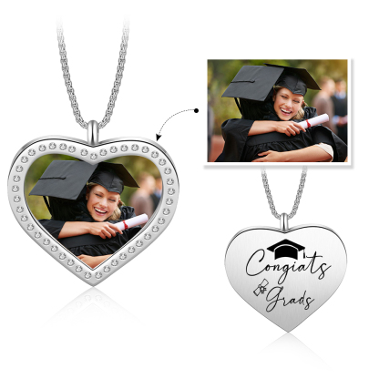 2024 Graduation Gift-Personalised Love Necklace Customized Photo and Name Necklace Gift for Her/Him