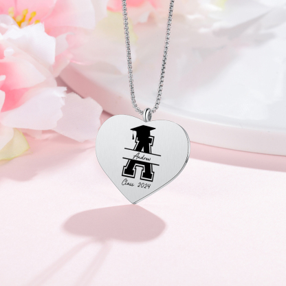 2024 Graduation Gift-Personalised Love Necklace Customized Photo,letter,Year and Name Necklace Gift for Her/Him