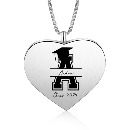 2024 Graduation Gift-Personalised Love Necklace Customized Photo,letter,Year and Name Necklace Gift for Her/Him