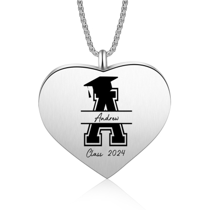2024 Graduation Gift-Personalised Love Necklace Customized Photo,letter,Year and Name Necklace Gift for Her/Him