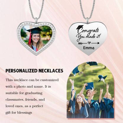 2024 Graduation Gift-Personalised Love Necklace Customized Photo and Name Necklace Gift for Her/Him