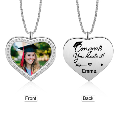 2024 Graduation Gift-Personalised Love Necklace Customized Photo and Name Necklace Gift for Her/Him