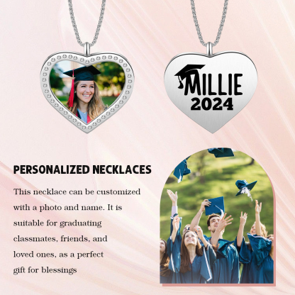 2024 Graduation Gift-Personalised Love Necklace Customized Photo and Name Necklace Gift for Her/Him