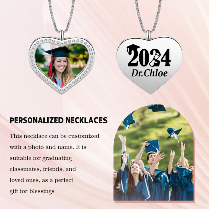 2024 Graduation Gift-Personalised Love Necklace Customized Photo and Name Necklace Gift for Her/Him