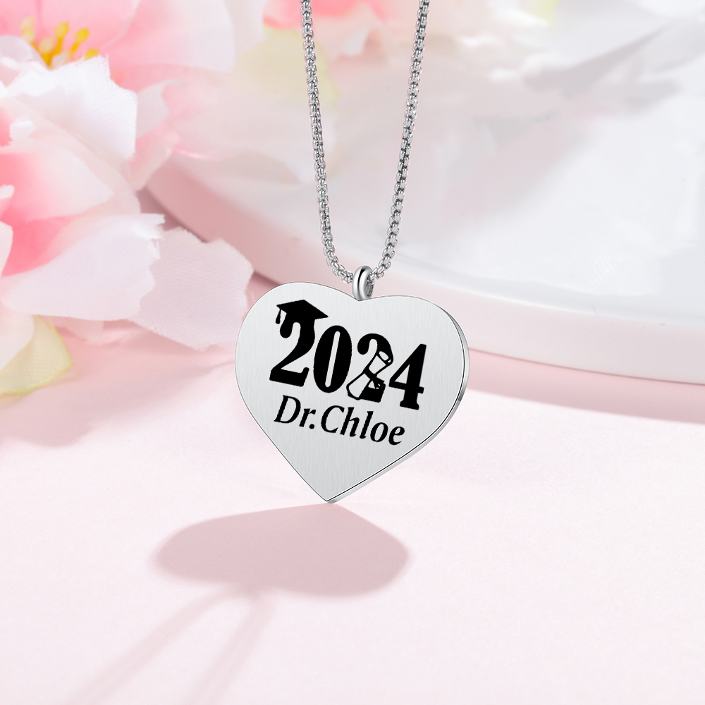 2024 Graduation Gift-Personalised Love Necklace Customized Photo and Name Necklace Gift for Her/Him