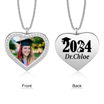 2024 Graduation Gift-Personalised Love Necklace Customized Photo and Name Necklace Gift for Her/Him