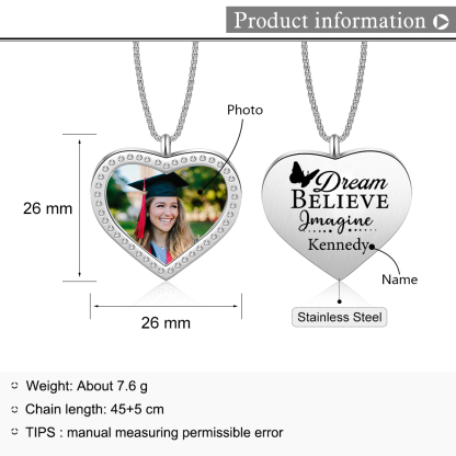 2024 Graduation Gift-Personalised Love Necklace Customized Photo and Name Necklace Gift for Her/Him