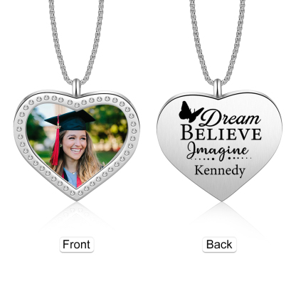 2024 Graduation Gift-Personalised Love Necklace Customized Photo and Name Necklace Gift for Her/Him