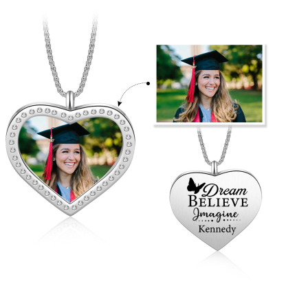 2024 Graduation Gift-Personalised Love Necklace Customized Photo and Name Necklace Gift for Her/Him