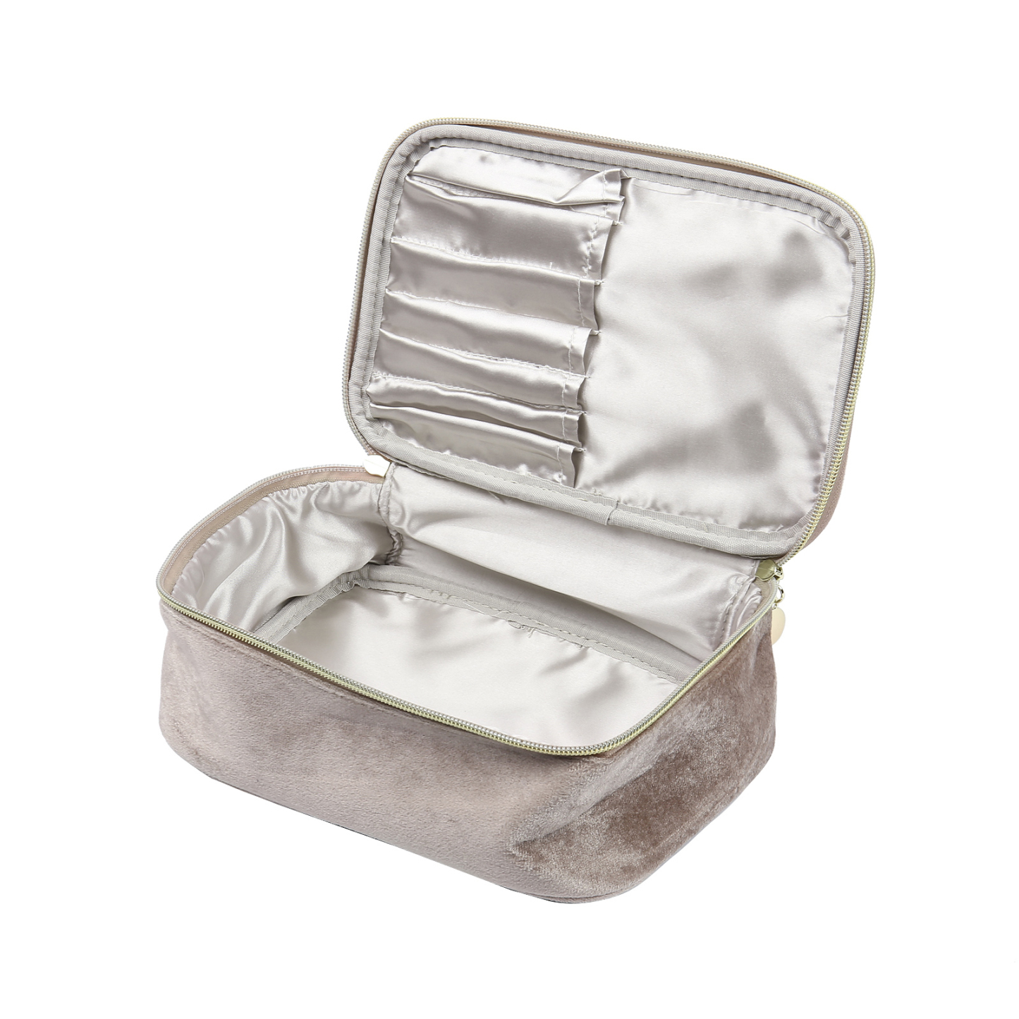 Custom Name and Birthflower Flannel Personalised Travel Cosmetic Makeup Bag - Bridesmaid Wedding Gift for Ladies