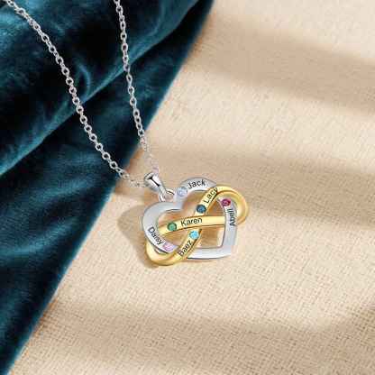 Personalised 2-6 Names Love Necklace Gift for Women