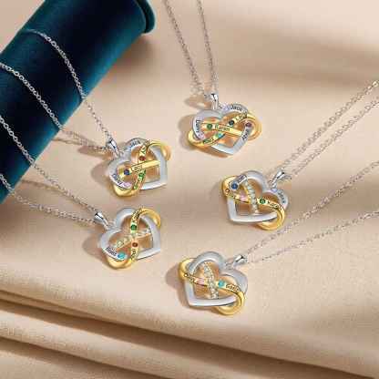 Personalised 2-6 Names Love Necklace Gift for Women