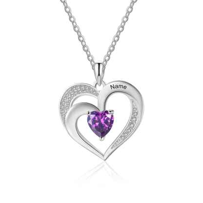 Personalised Jewellery Heart Necklace With 1-5 Names for Women mum wife | Jessemade