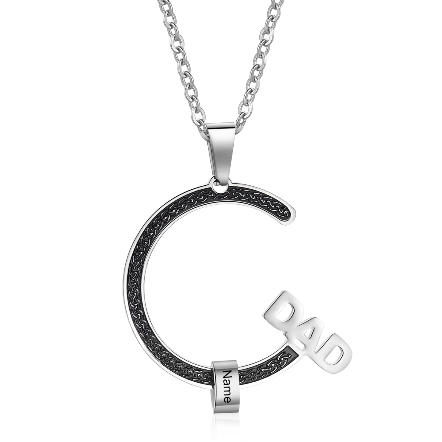 Personalised Dad Necklace with Custom Names Stainless steel Necklace Christmas Gift for Dad | Jessmade