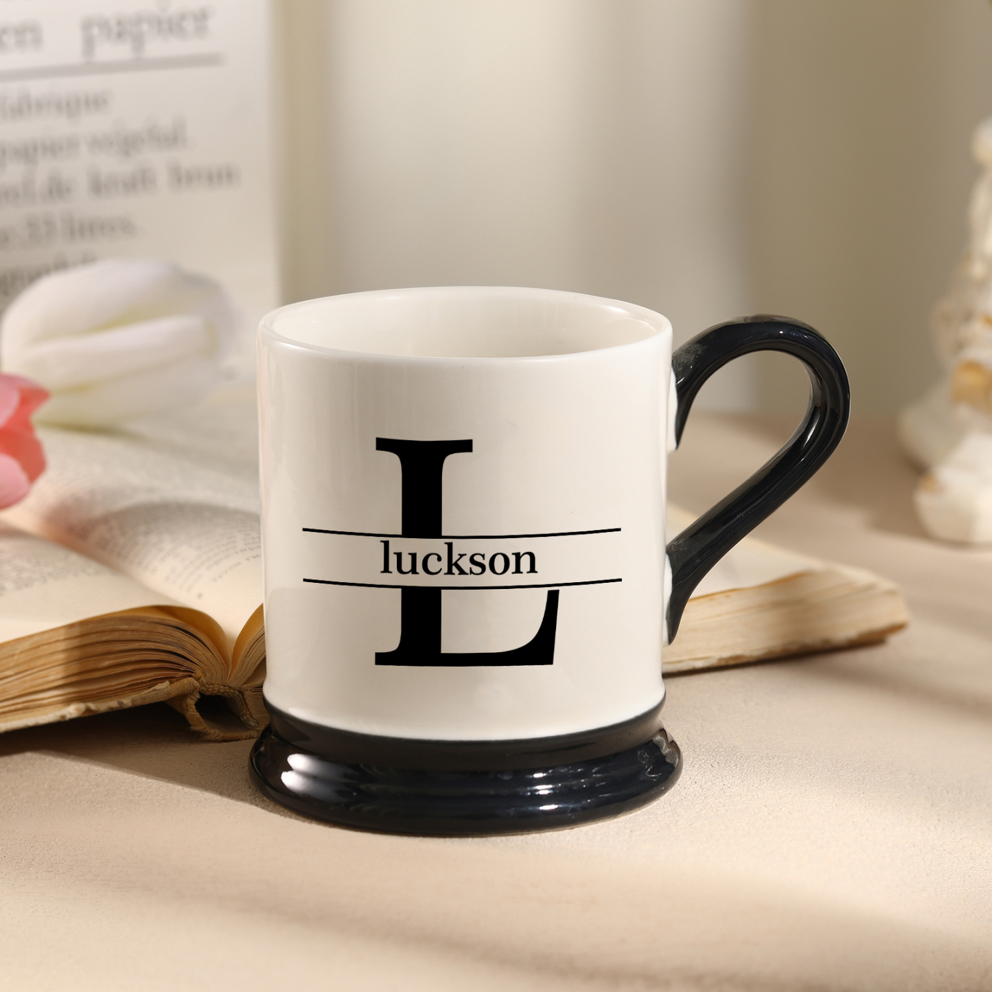 Personalised Ceramic Mug with Custom Name & Initial – Thoughtful Gift for Family & Partner | Jessemade