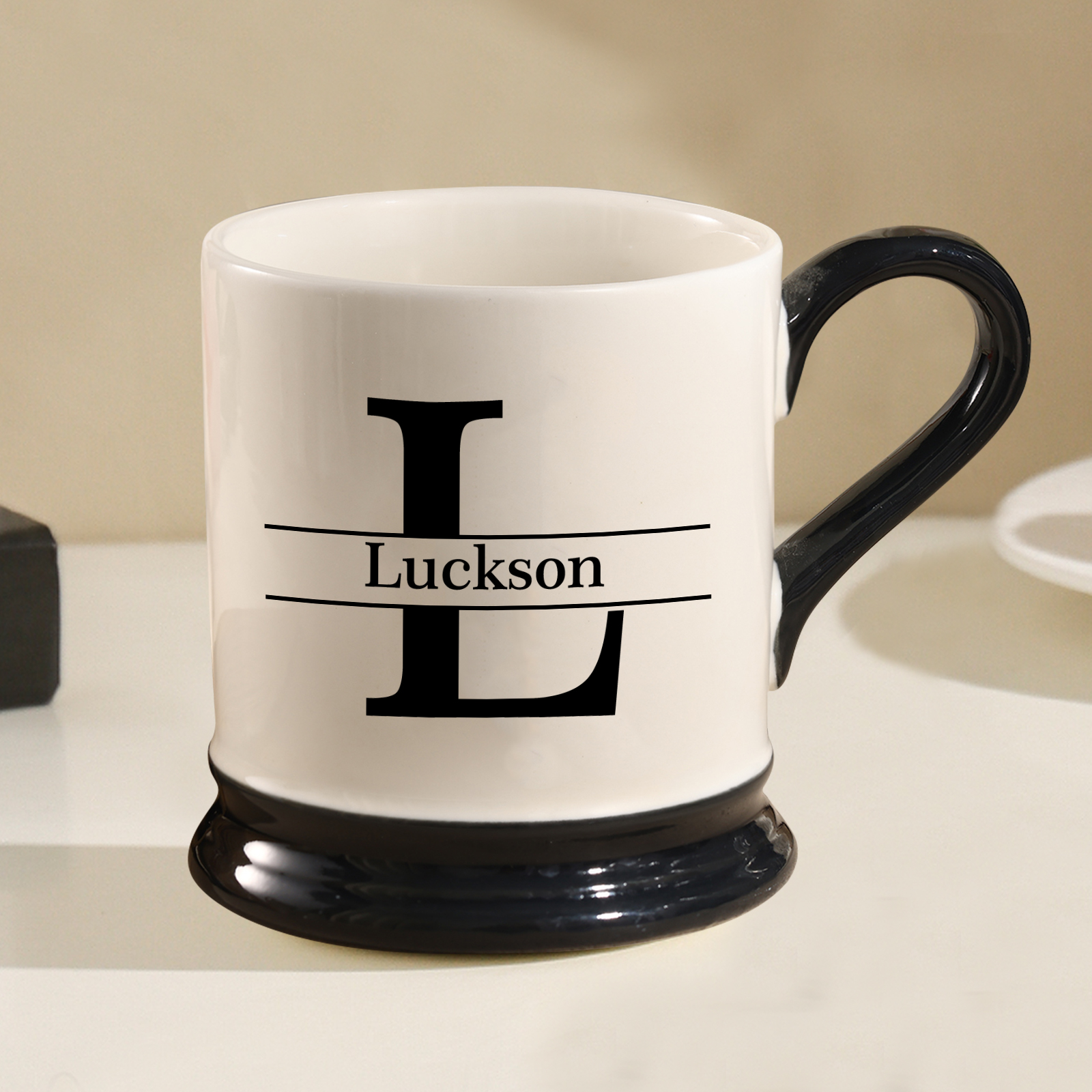 Personalised Ceramic Mug with Custom Name & Initial – Thoughtful Gift for Family & Partner | Jessemade