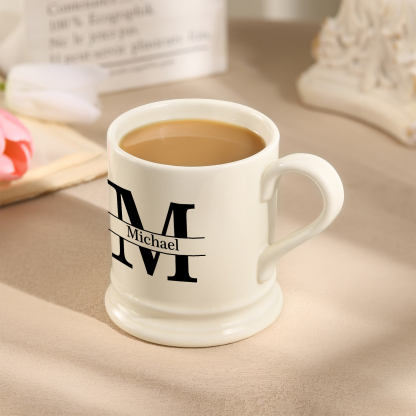Personalised Ceramic Mug with Custom Name & Initial – Thoughtful Gift for Family & Partner | Jessemade
