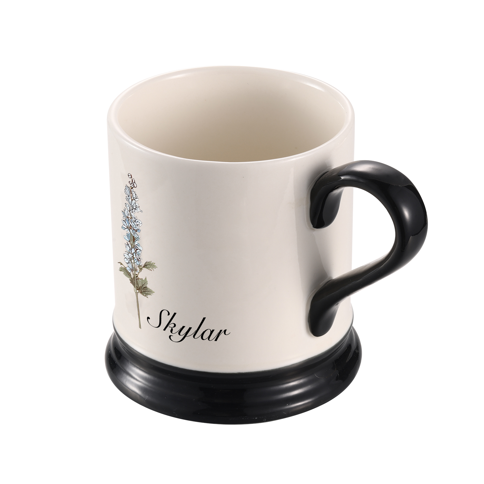 Personalised Ceramic Mug with Custom Name & Birth Flower – Gift for Partner & Family | Jessemade