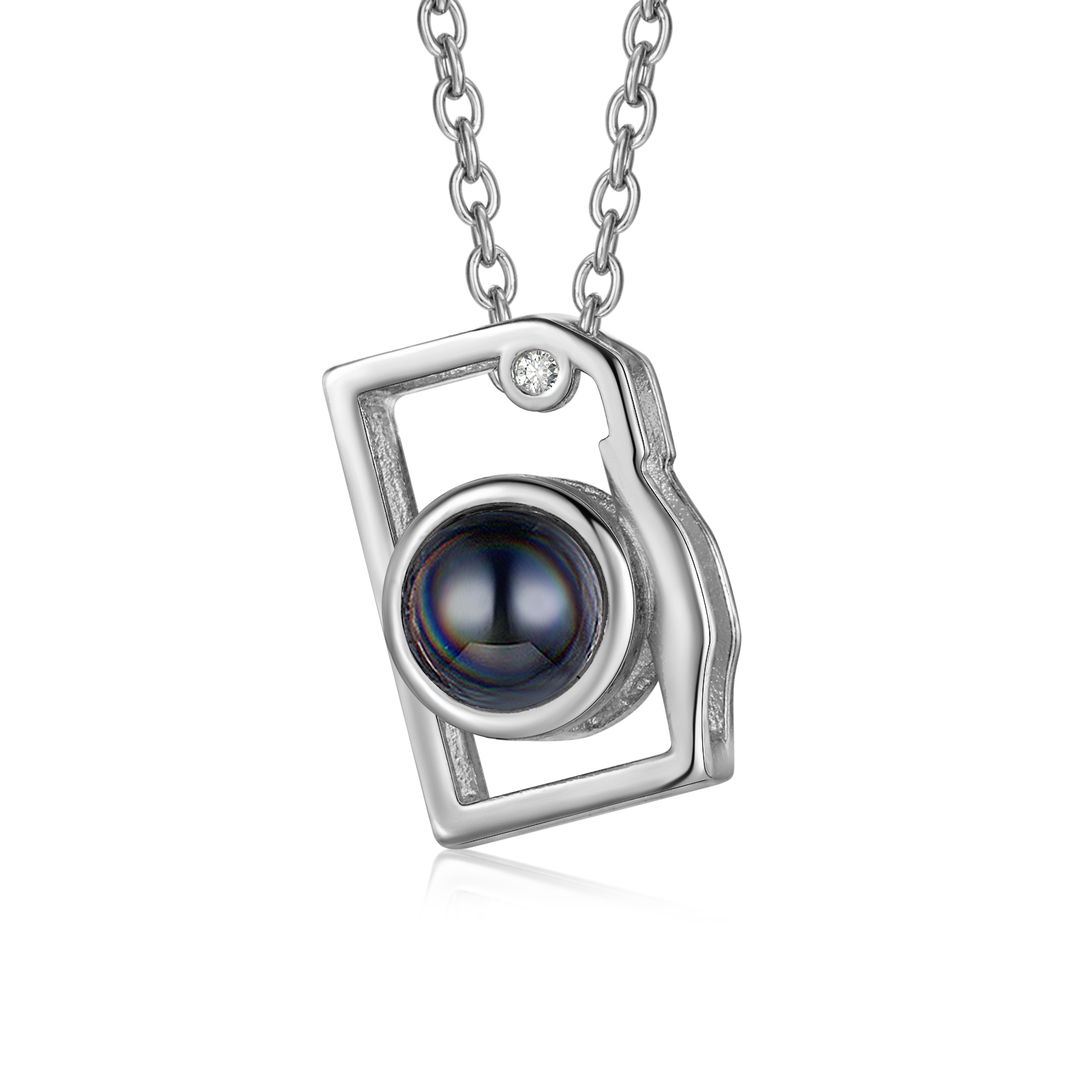 Personalised Camera Projection Necklace – Customised with 1 Photo and Sleek Design in 3 Colours – Valentine’s Day Gift for Couple | Jessemade