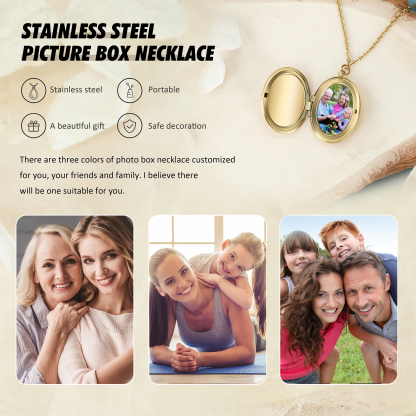 Personalised Birth Flower Locket Necklace, Custom 1 Photo  & 1 Name Pendant Gift for Grandma | Jessemade