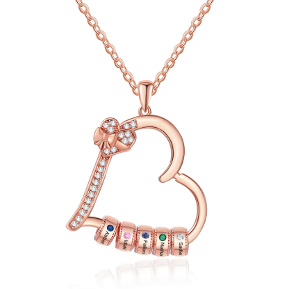 Personalised 2-5 Names Birthstone Necklace Jewellery