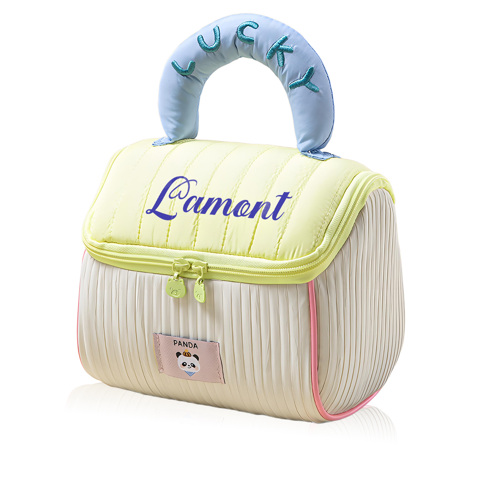 Personalised Makeup Bag with Custom Name and Soft Handle | Jessemade