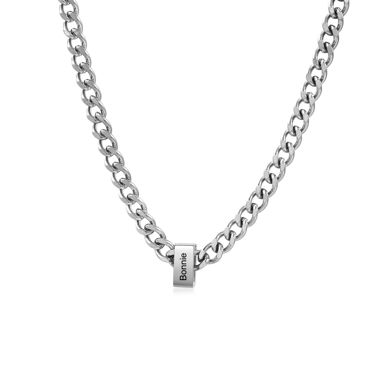 Personalised Curb Chain Necklace with 1-6 Names