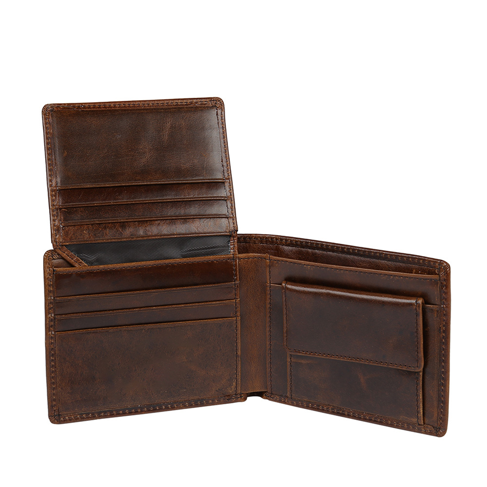 Personalised Dad Vintage Leather Bifold Wallet
