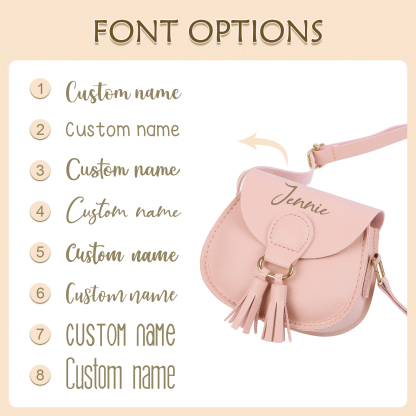 Custom Name Mini Tassel Crossbody Purse Bag for Girls - Personalised Gift In Multiple Colours