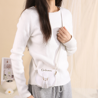 Custom Name Mini Tassel Crossbody Purse Bag for Girls - Personalised Gift In Multiple Colours