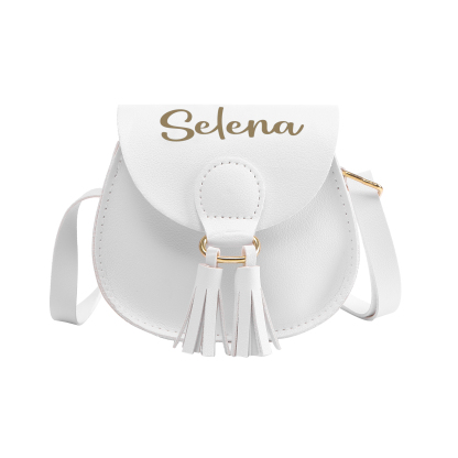 Custom Name Mini Tassel Crossbody Purse Bag for Girls - Personalised Gift In Multiple Colours