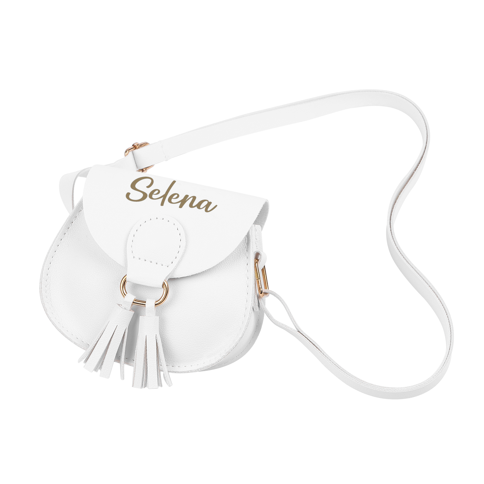 Custom Name Mini Tassel Crossbody Purse Bag for Girls - Personalised Gift In Multiple Colours