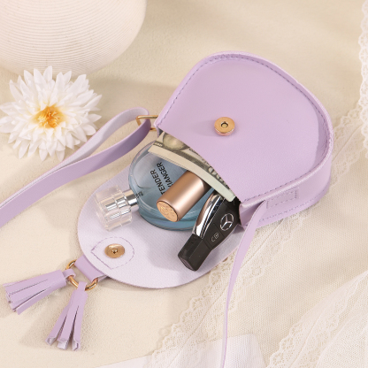 Custom Name Mini Tassel Crossbody Purse Bag for Girls - Personalised Gift In Multiple Colours