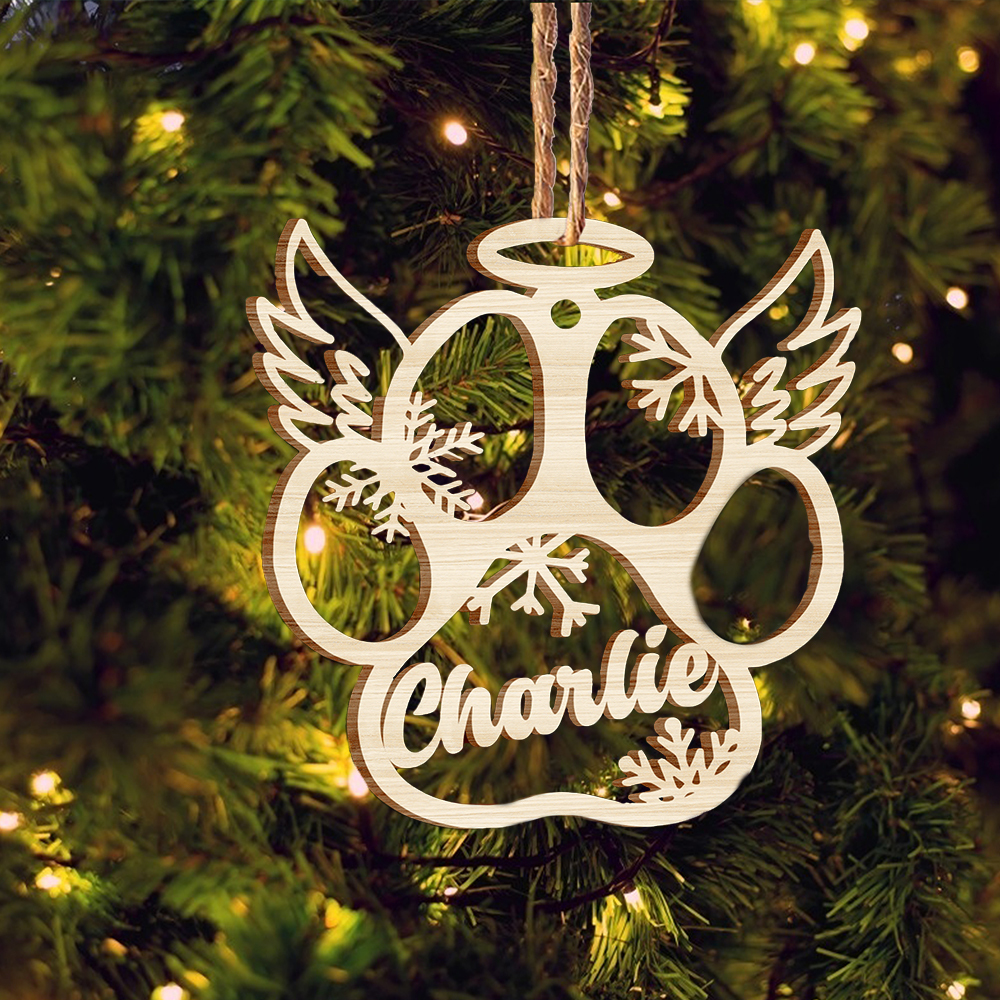 Personalised Pet Gift Custom Paw Ornament Christmas Gift For Family