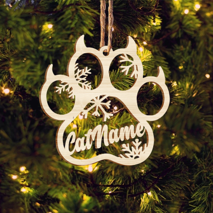 Personalised Pet Gift Custom Paw Ornament Christmas Gift For Family
