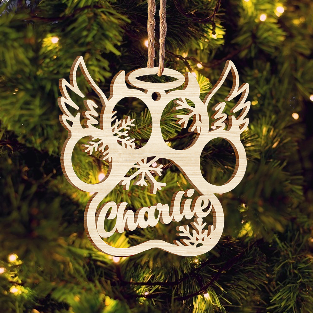 Personalised Pet Gift Custom Paw Ornament Christmas Gift For Family