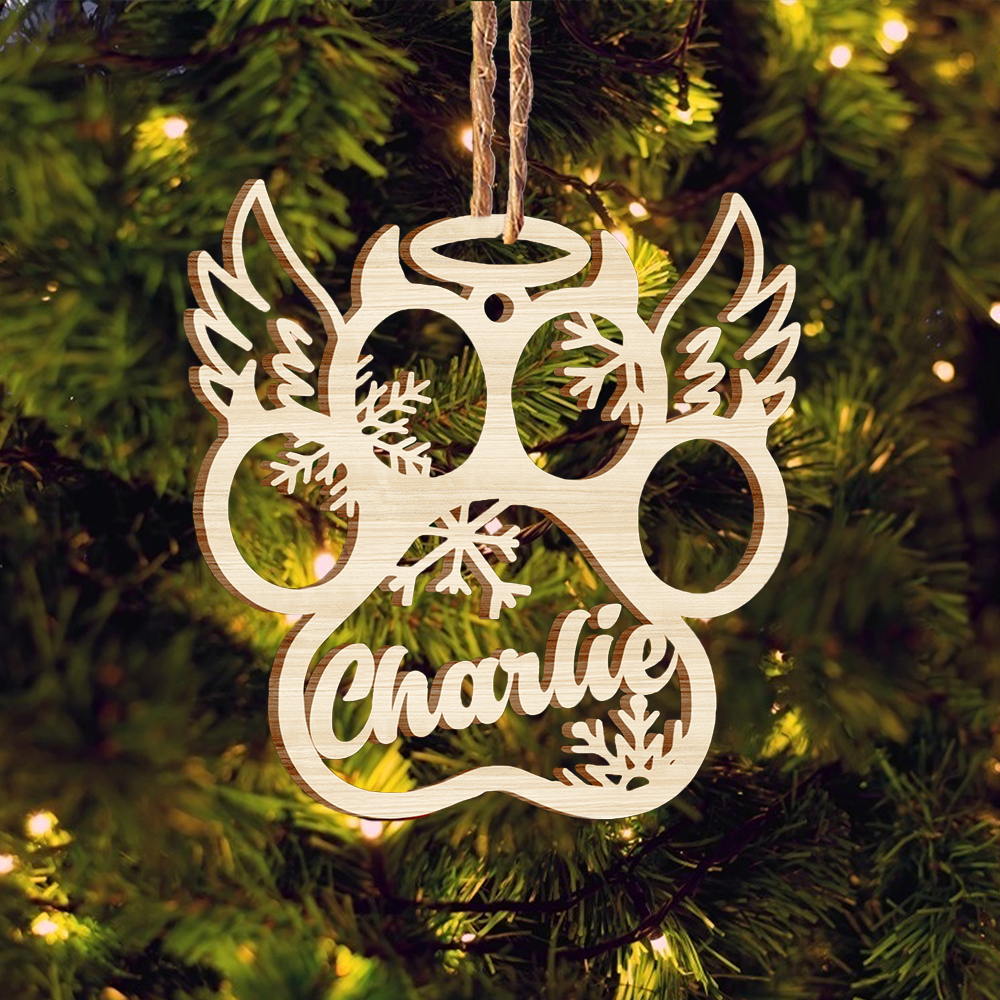Personalised Pet Gift Custom Paw Ornament Christmas Gift For Family
