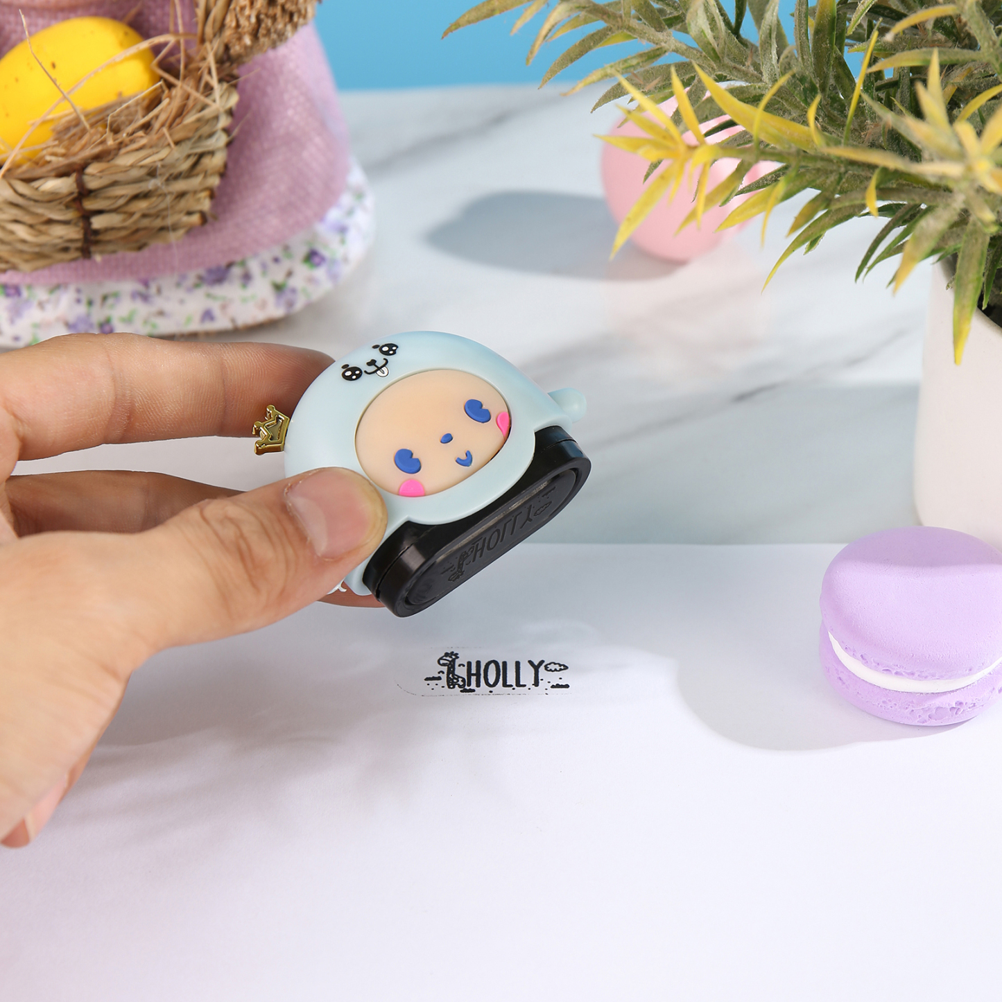 Personalized Name Stamp with Light Back-to-School Gift for Kids Black Ink