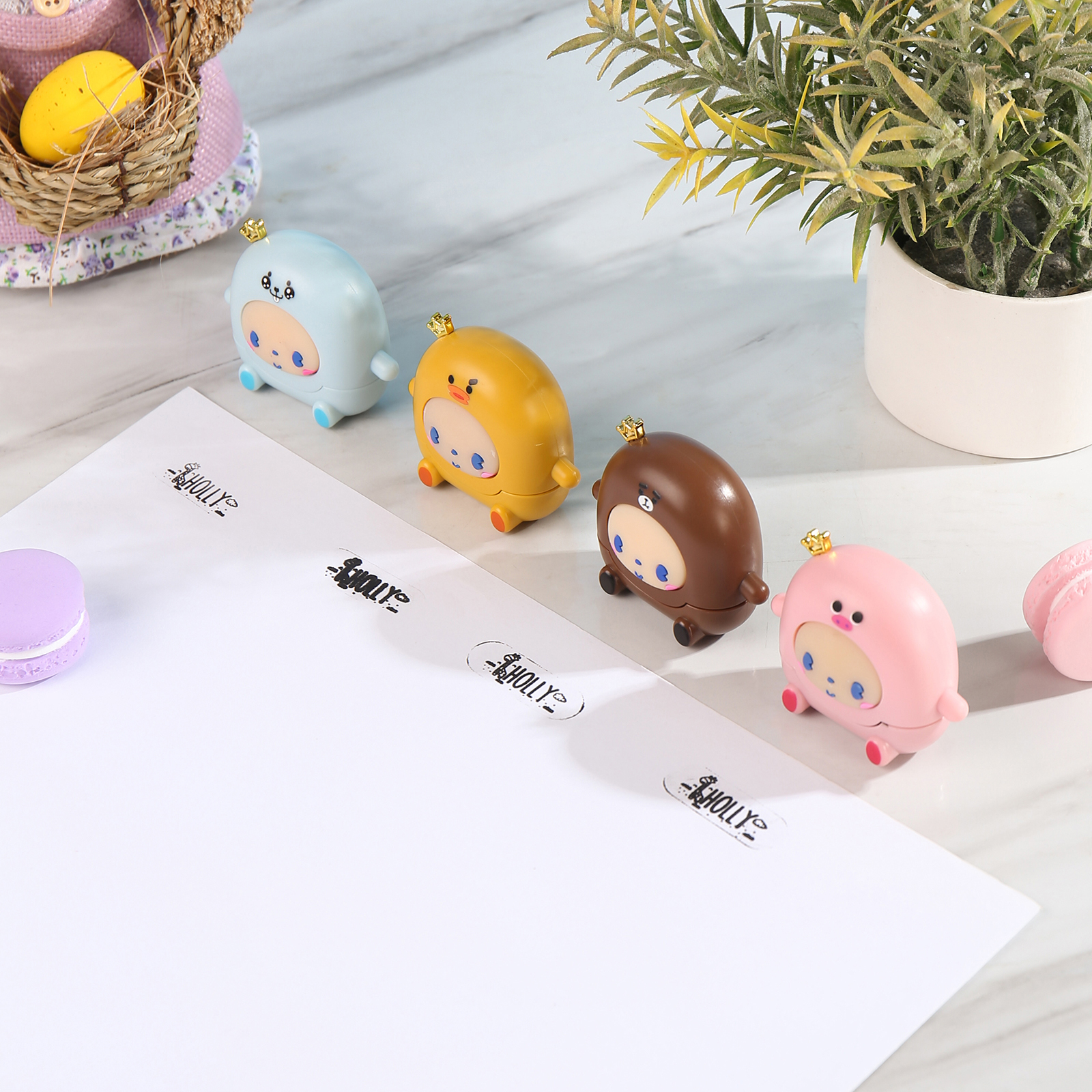 Personalized Name Stamp with Light Back-to-School Gift for Kids Black Ink