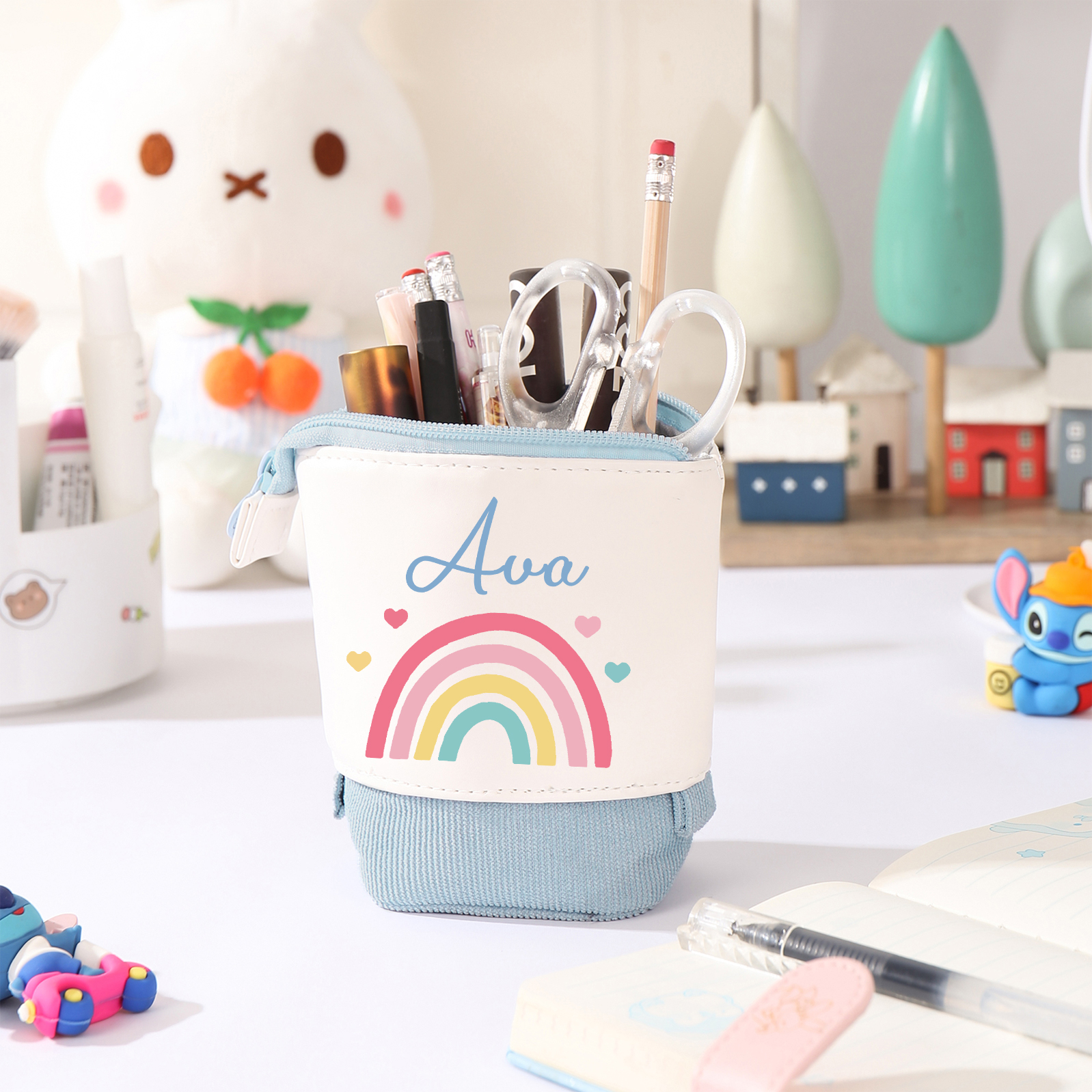 Personalized Rainbow Pencil Case Custom Name Pencil Case Back To School Gift For Boys/Girls