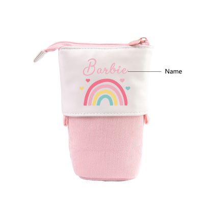 Personalized Rainbow Pencil Case Custom Name Pencil Case Back To School Gift For Boys/Girls