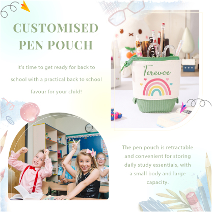 Personalized Pencil Case Custom Name and Photo Pencil Case Back to School Gift for Boys/Girls