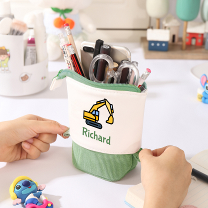 Personalized Name And Truck Pencil Case For Boys And Girls Back To School Gift
