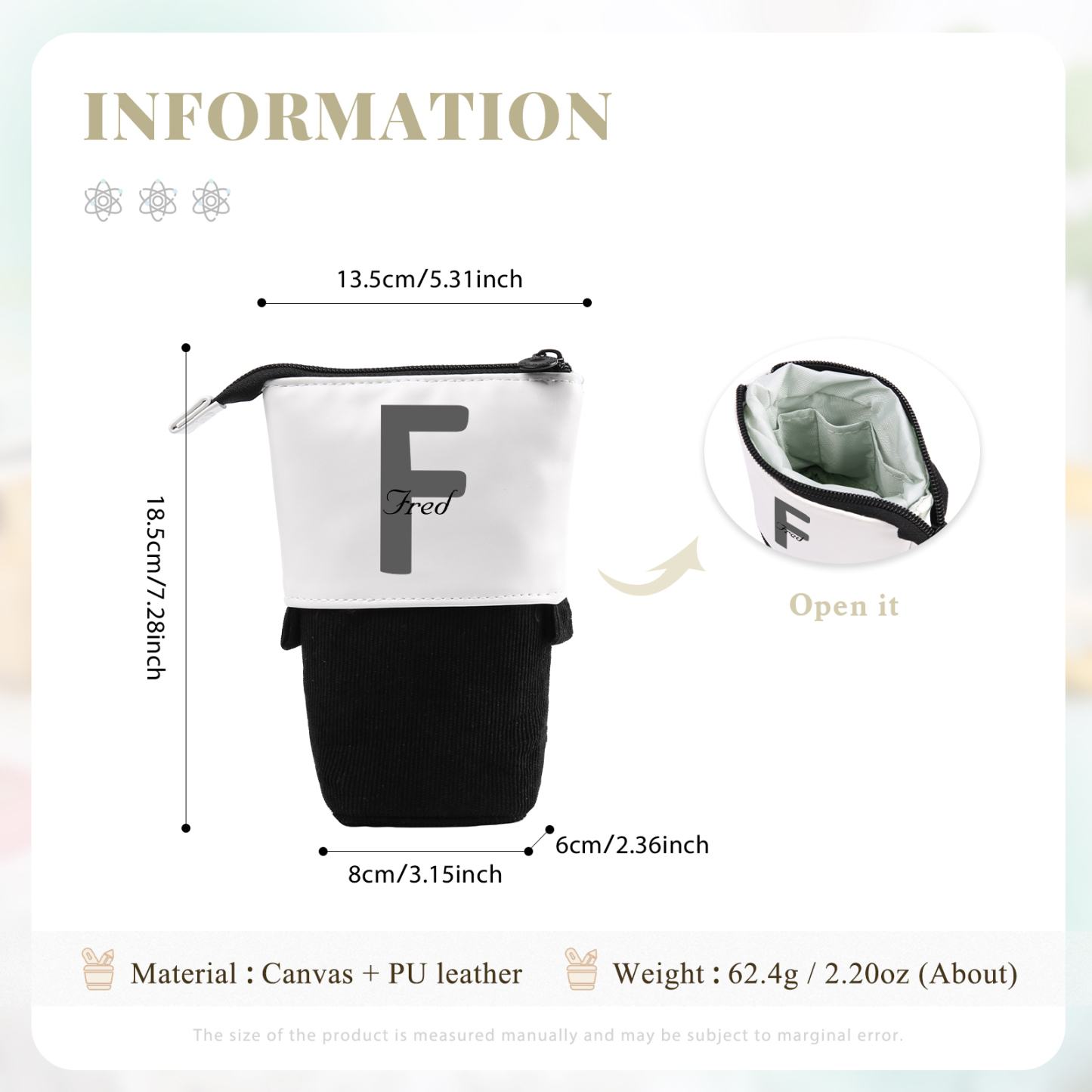 Personalized Pencil Case Custom Name And Letter Pencil Case Boys Girls Back To School Gift