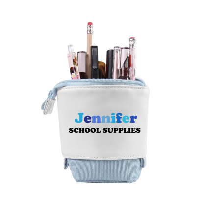 Personalized Pencil Case Custom 2 Text Pen Pouch Back To School Gift for Kids